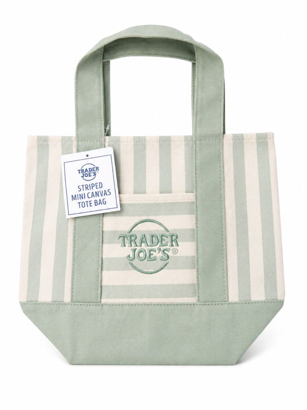 VIRAL 2026 Trader Joe’s Striped Mini Canvas Tote